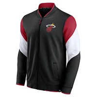 Men's Fanatics Black Miami Heat League Best Performance Full-Zip Jacket
