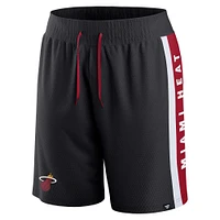 Men's Fanatics Black Miami Heat Referee Iconic Mesh Shorts