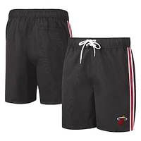 Men's G-III Sports by Carl Banks Black Miami Heat Sand Beach Volley Swim Shorts