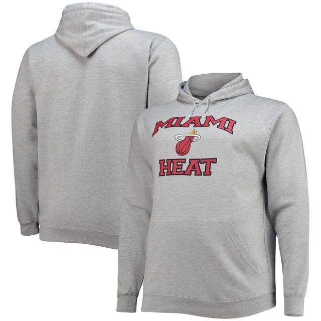 Sweat à capuche gris chiné Miami Heat Big & Tall Heart Soul pour homme