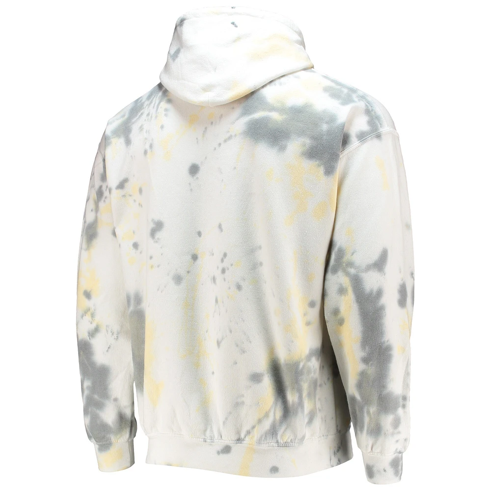 Men's Junk Food Cream Miami Heat Tie-Dye Pullover Hoodie