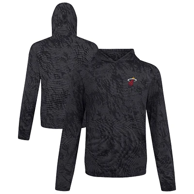 Men's Levelwear Black Miami Heat Platform Pullover Hoodie