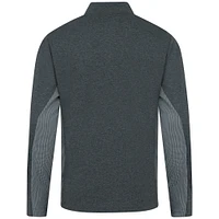 Men's Levelwear Heather Black Miami Heat Waffle Insignia 2.0 Quarter-Zip Top