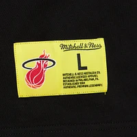 Men's Mitchell & Ness Black Miami Heat Hardwood Classics Neon Nights Premium T-Shirt