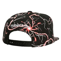 Men's Mitchell & Ness Black Miami Heat Storm Season Snapback Hat