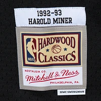 Men's Mitchell & Ness Harold Miner Black Miami Heat  1992/93 Hardwood Classics Swingman Throwback Jersey