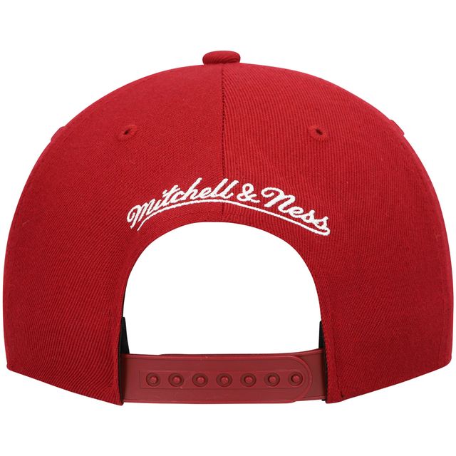 Casquette Snapback rouge Miami Heat Ground 2.0 Mitchell & Ness pour hommes