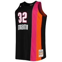 Men's Mitchell & Ness Shaquille O'Neal Black Miami Heat Big Tall Hardwood Classics 2005/06 Swingman Jersey