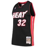 Maillot Swingman Mitchell & Ness Shaquille O'Neal noir Miami Heat Hardwood Classics pour hommes