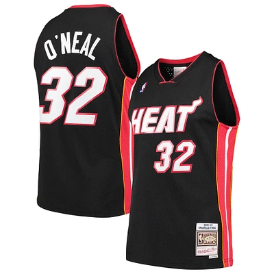 Maillot Swingman Mitchell & Ness Shaquille O'Neal noir Miami Heat Hardwood Classics pour hommes