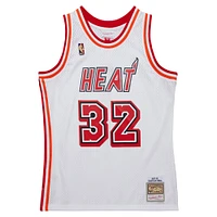 Men's Mitchell & Ness Shaquille O'Neal White Miami Heat 2007/08 Hardwood Classics Swingman Jersey