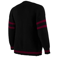 Chandail boutonné sans identification de l'appelant NBA x Keizer Clark Miami Heat noir/rouge pour homme