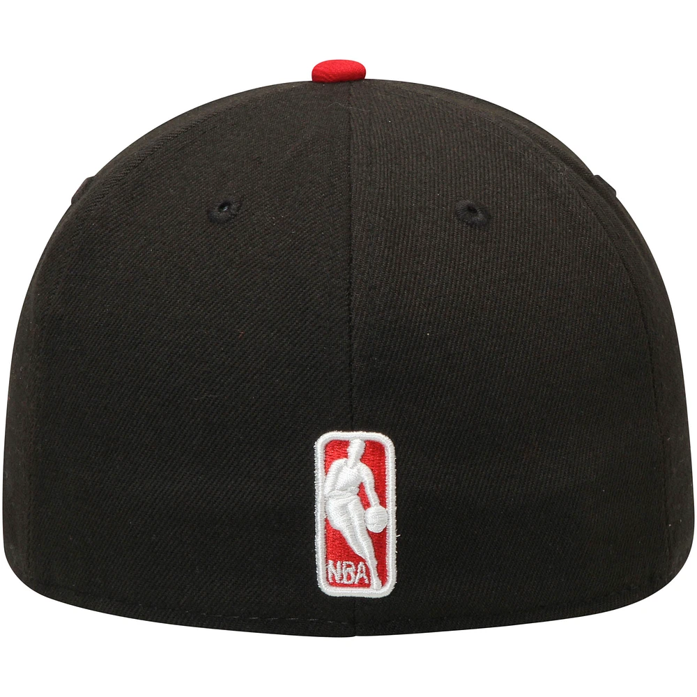 Men's New Era Black/Red Miami Heat Official Team Color 2Tone 59FIFTY Fitted Hat