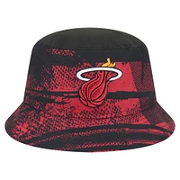 Men's New Era  Black/Red Miami Heat Tip-Off Bucket Hat