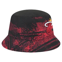 Men's New Era  Black/Red Miami Heat Tip-Off Bucket Hat