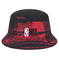 Men's New Era  Black/Red Miami Heat Tip-Off Bucket Hat
