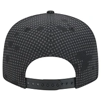 Men's New Era Black Miami Heat Midnight Ink Pop Outline 9FIFTY Snapback Hat