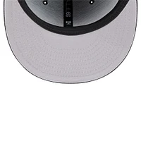 Men's New Era Black Miami Heat Throwback Pennant 59FIFTY Fitted Hat