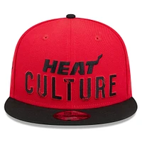 Men's New Era  Red Miami Heat 2024/25 City Edition 9FIFTY Snapback Hat