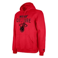 Men's New Era  Red Miami Heat 2024/25 City Edition Pullover Hoodie