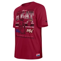 T-shirt oversize délavé aux enzymes Miami Heat rouge New Era pour homme