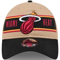 Men's New Era Tan/Black Miami Heat 2024 NBA Draft 9TWENTY Adjustable Hat