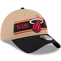 Men's New Era Tan/Black Miami Heat 2024 NBA Draft 9TWENTY Adjustable Hat