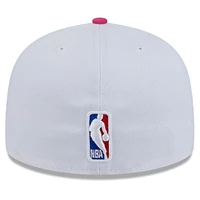 Casquette ajustée New Era Miami Heat 2024/25 City Edition Alternate 59FIFTY pour homme blanche