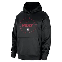 Men's Nike Black Miami Heat 2024/25 Spotlight On-Court Practice Performance Pullover Hoodie