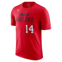 Men's Nike Tyler Herro Red Miami Heat 2024/25 City Edition Name & Number T-Shirt