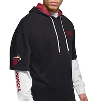 Men's Tommy Jeans Black/White Miami Heat Matthew 2-In-1 T-Shirt & Hoodie Combo Set