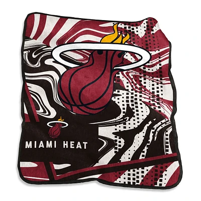 Miami Heat Couverture tourbillonnante Raschel 127 x 152,4 cm