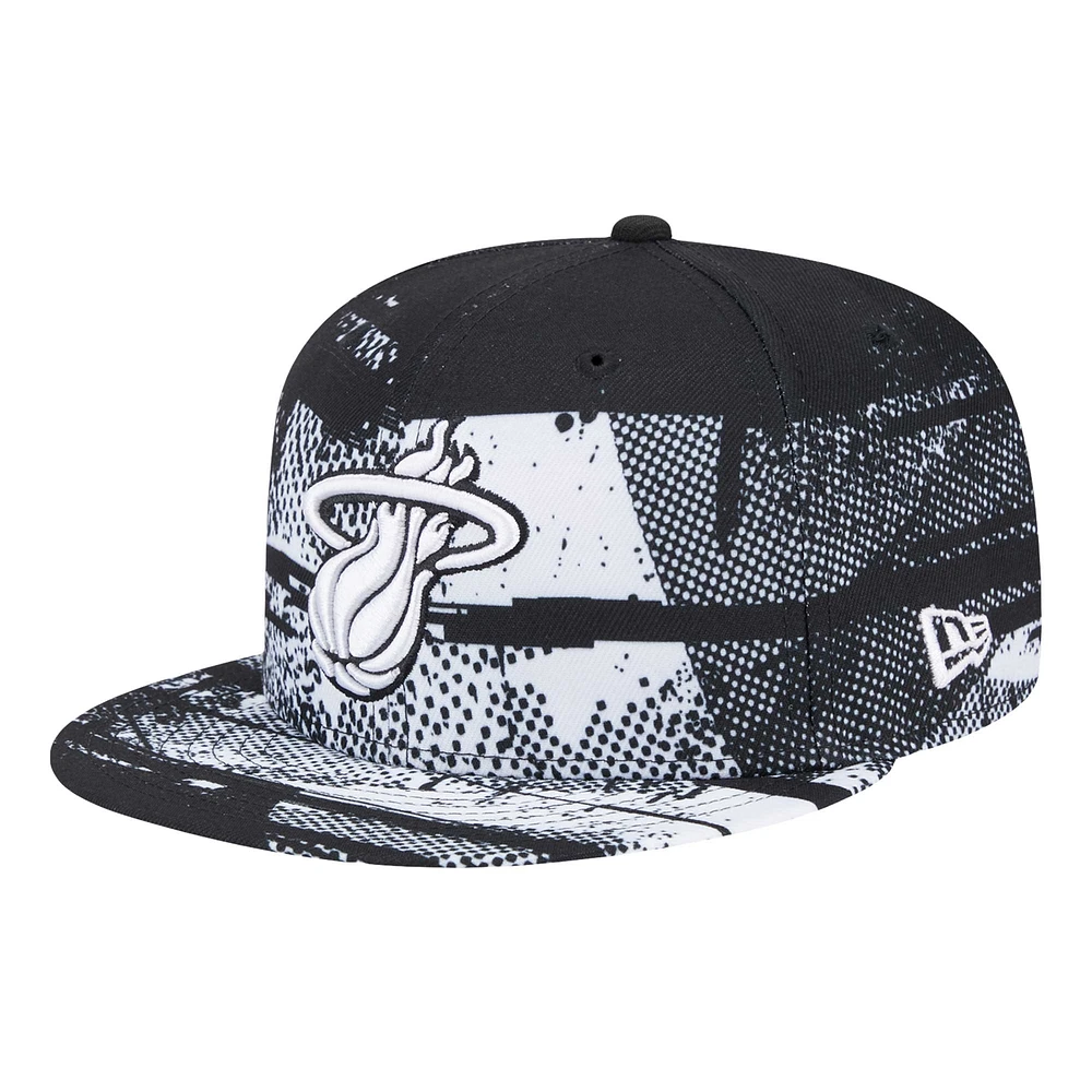 New Era Black Miami Heat 2024 Tip-Off 9FIFTY Snapback Hat