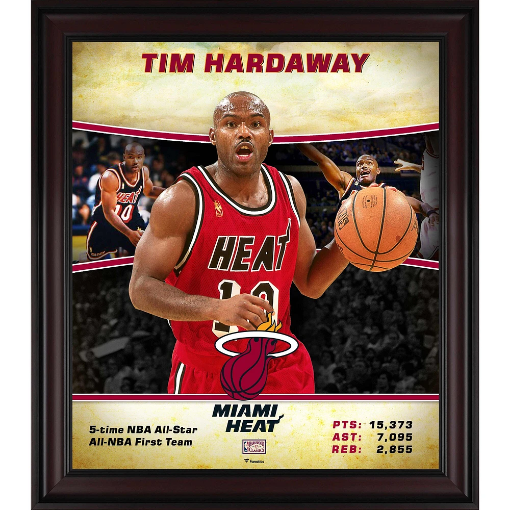 Tim Hardaway Miami Heat Framed 15" x 17" Hardwood Classics Player Collage