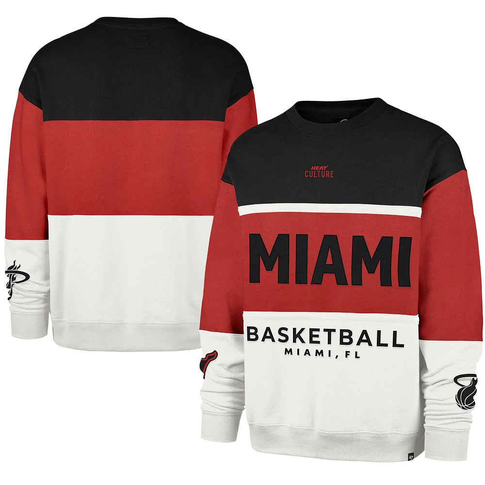 Sweat-shirt à capuche unisexe '47 Red Miami Heat 2024/25 City Edition On Five Maximalist