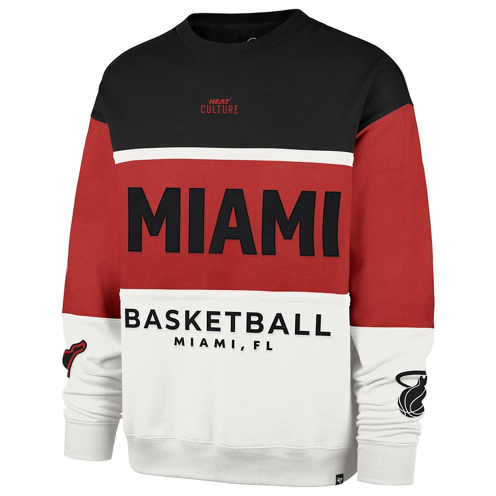 Sweat-shirt à capuche unisexe '47 Red Miami Heat 2024/25 City Edition On Five Maximalist