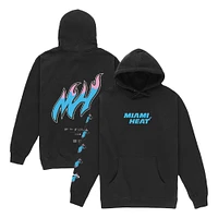 Sweat à capuche unisexe Bleacher Report x Mitchell & Ness Black Miami Heat Franchise Evolution