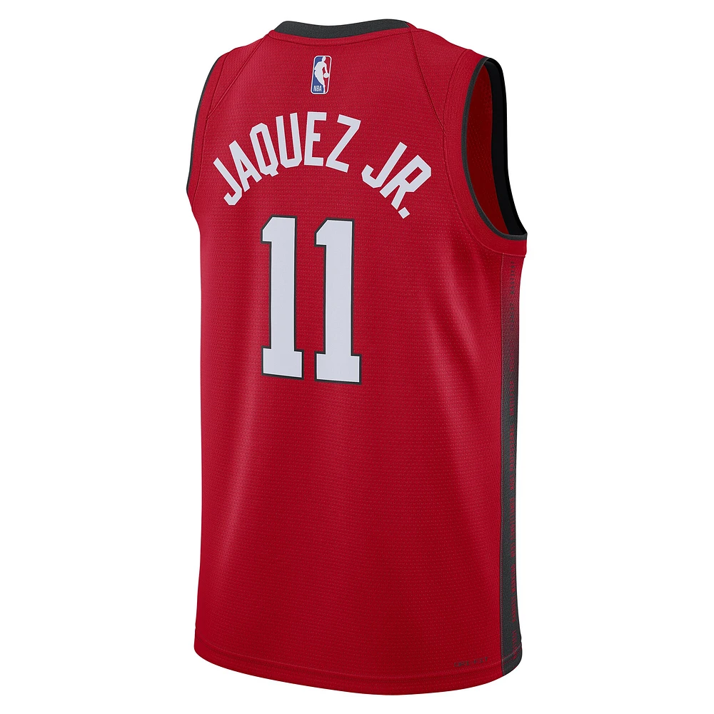 Unisex Nike Jaime Jaquez Jr. Red Miami Heat 2024/25 Swingman Player Jersey - City Edition