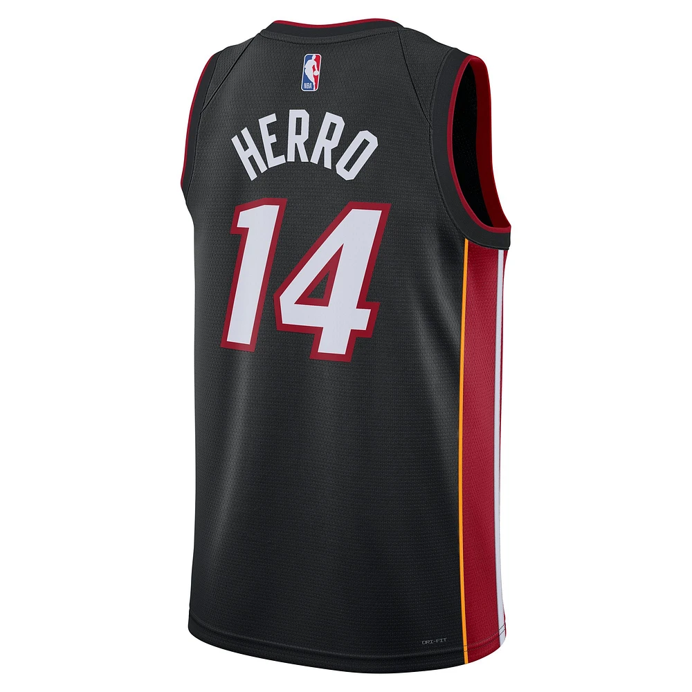 Unisex Nike Tyler Herro Black Miami Heat Swingman Jersey - Icon Edition