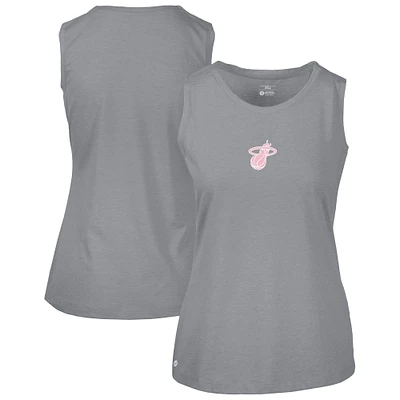 Women's Levelwear  Gray Miami Heat Mother's Day Macy Core Logo Tank Top