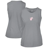 Women's Levelwear  Gray Miami Heat Mother's Day Macy Core Logo Tank Top
