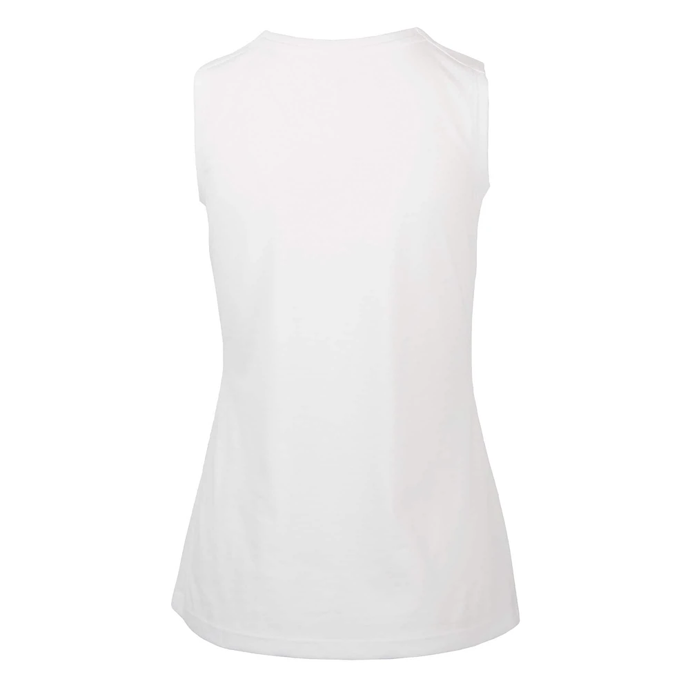 Women's Levelwear  White Miami Heat Mother's Day Macy Core Logo Tank Top