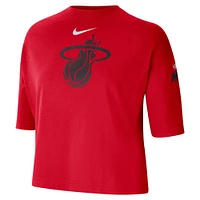 Women's Nike Red Miami Heat 2024/25 City Edition Courtside Boxy T-Shirt