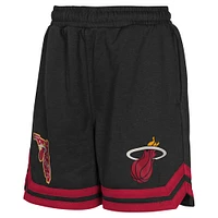 Youth Black Miami Heat Teardrop Fleece Shorts