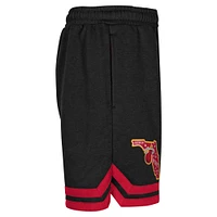 Youth Black Miami Heat Teardrop Fleece Shorts