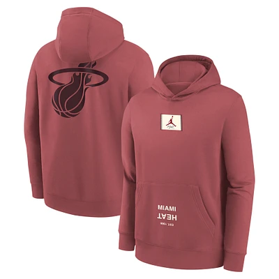 Sweat à capuche Jordan Brand rouge Miami Heat Courtside Statement Edition pour jeunes