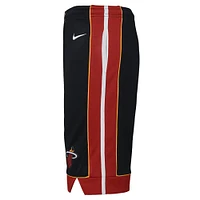 Youth Nike Black Miami Heat Icon Edition Mesh Performance Swingman Shorts