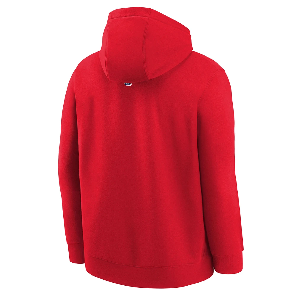 Youth Nike  Red Miami Heat 2024/25 City Edition Club Fleece Pullover Hoodie
