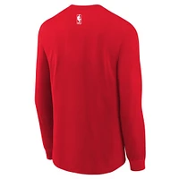 Youth Nike  Red Miami Heat 2024/25 City Edition Wordmark Performance Long Sleeve T-Shirt