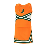 Girls Youth Colosseum Orange Miami Hurricanes Carousel Cheerleader Set